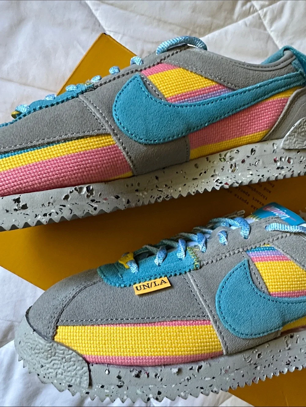 RARE UNION LA x Nike Cortez SP Teal Gray Women's Runner Sneakers
